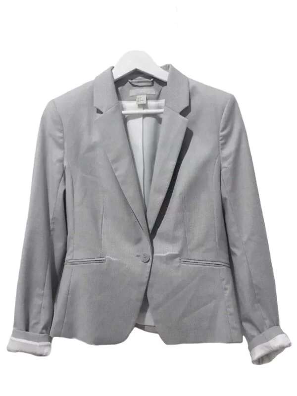 Sacou H&M EU 38 | Gri, Normal, Poliester
