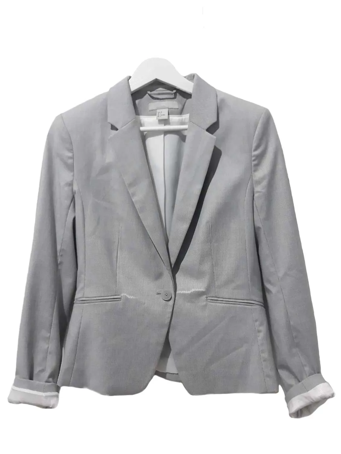 Sacou H&M EU 38 | Gri, Normal, Poliester