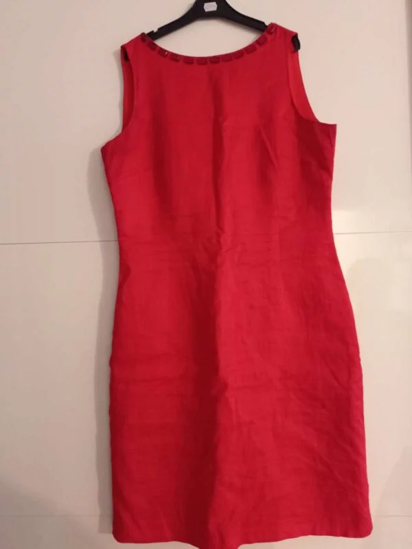 Rochie office Zara L | Roșu, Midi, Elastan - Image 5