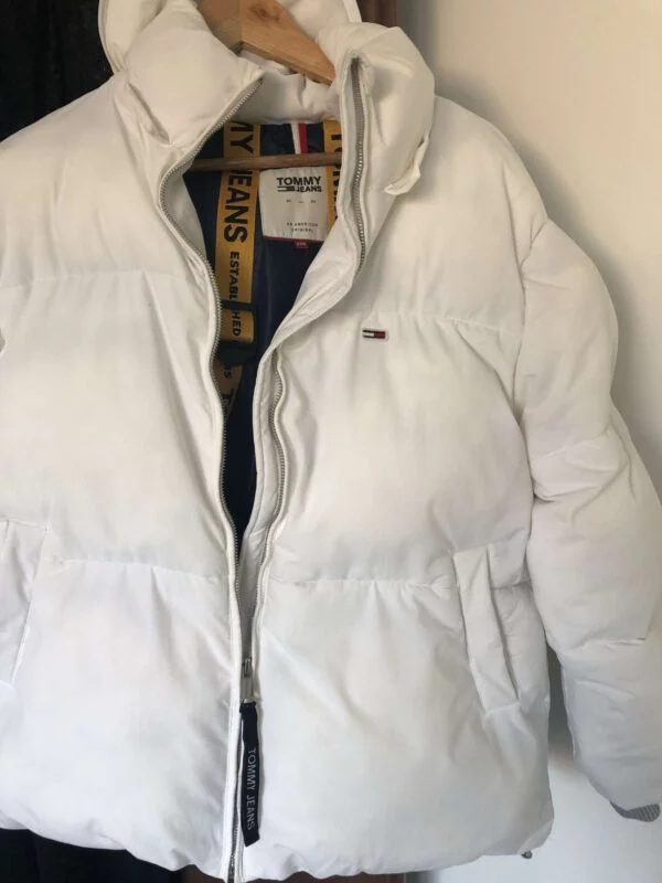 Geacă de iarnă Tommy Hilfiger XXS | Alb, Cu glugă - Image 5