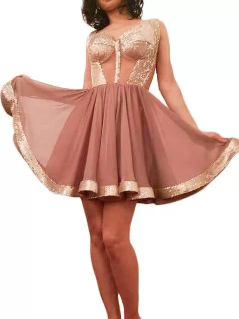 Rochie de seară ANA RADU S | Auriu, Midi