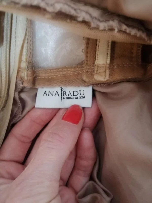 Rochie de seară ANA RADU S | Auriu, Midi - Image 4