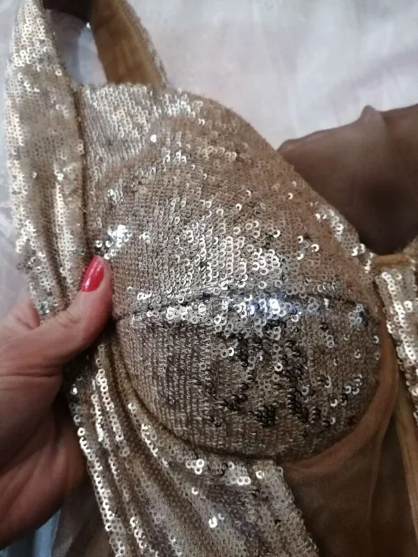 Rochie de seară ANA RADU S | Auriu, Midi - Image 6