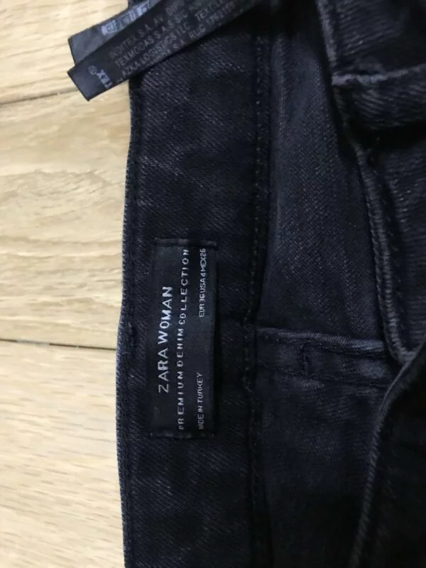 Blugi Zara S | Negru, Lungi, Denim - Image 4