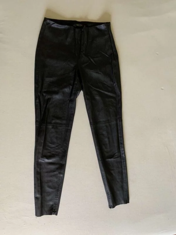 Pantaloni Zara S | Negru, Lungi, Piele ecologică - Image 7