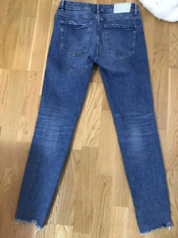 Blugi Zara S | Albastru, Lungi, Denim - Image 2