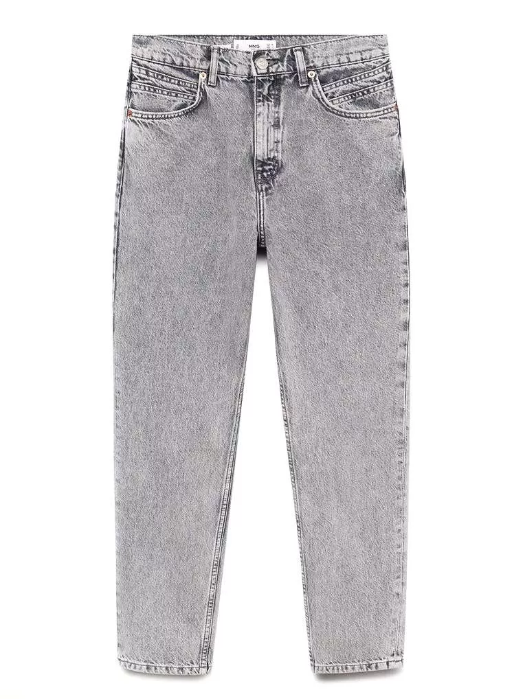 Blugi Mango EU 38 | Gri, Lungi, Bumbac