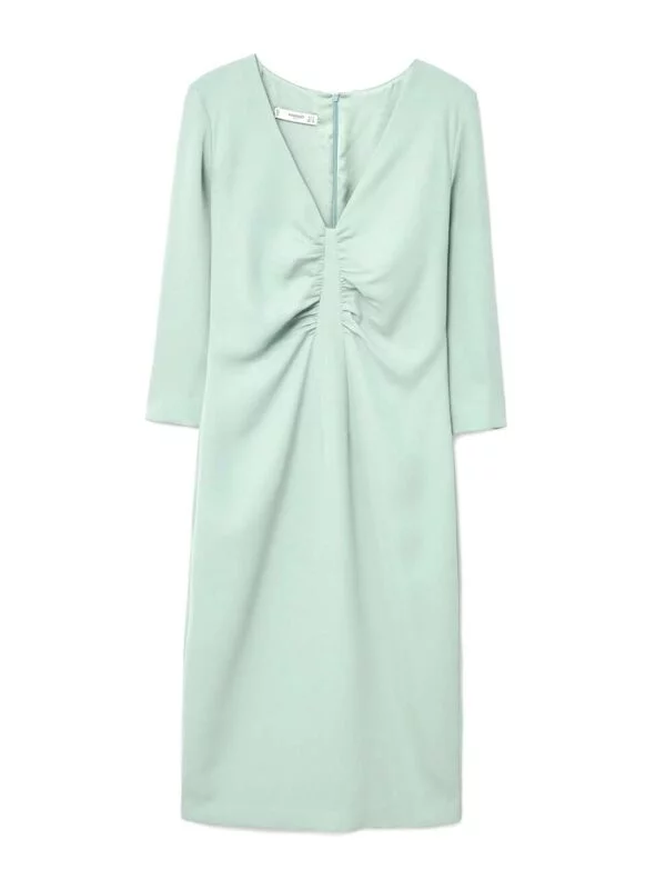 Rochie office Mango M | Bleu, Midi, Poliester
