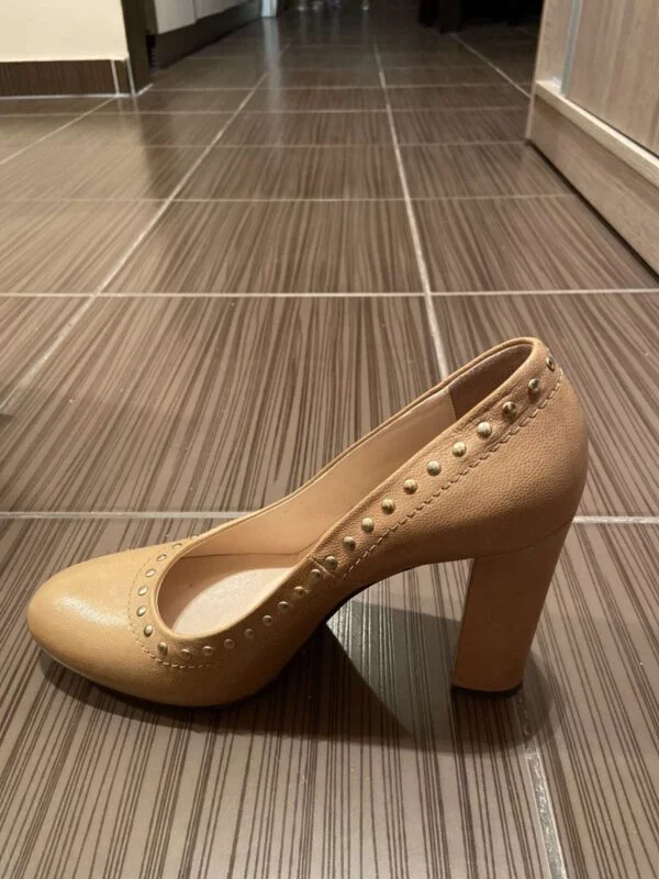 Pantofi cu toc înalt Musette EU 39 | Bej, Piele naturală - Image 5