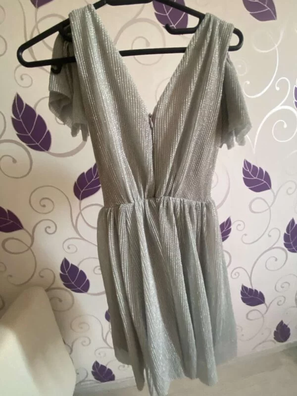 Rochie de seară Poema EU 34 | Gri, Midi - Image 2
