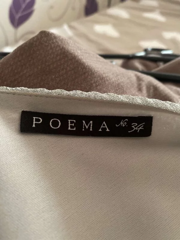 Rochie de seară Poema EU 34 | Gri, Midi - Image 3