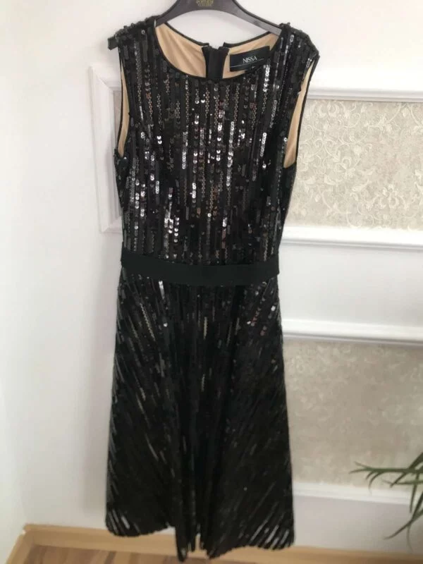 Rochie de seară Nissa M | Negru, Midi, Poliester - Image 5