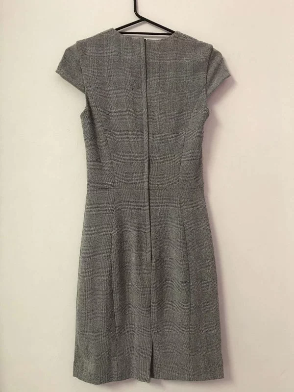 Rochie office H&M EU 34 | Gri, Midi, Poliester - Image 2