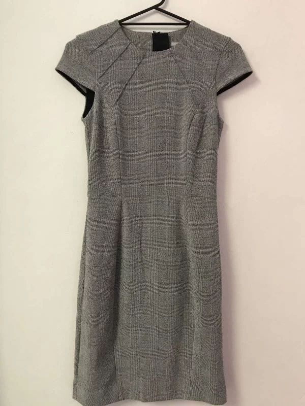 Rochie office H&M EU 34 | Gri, Midi, Poliester - Image 5