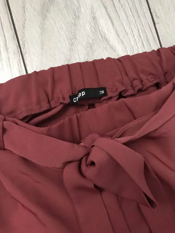 Pantaloni CROPP M | Burgundy, Lungi, Poliester - Image 4