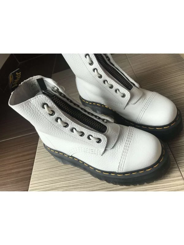 Ghete Dr. Martens EU 39 | Alb, Piele naturală - Image 4