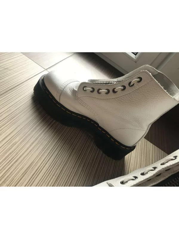 Ghete Dr. Martens EU 39 | Alb, Piele naturală - Image 5
