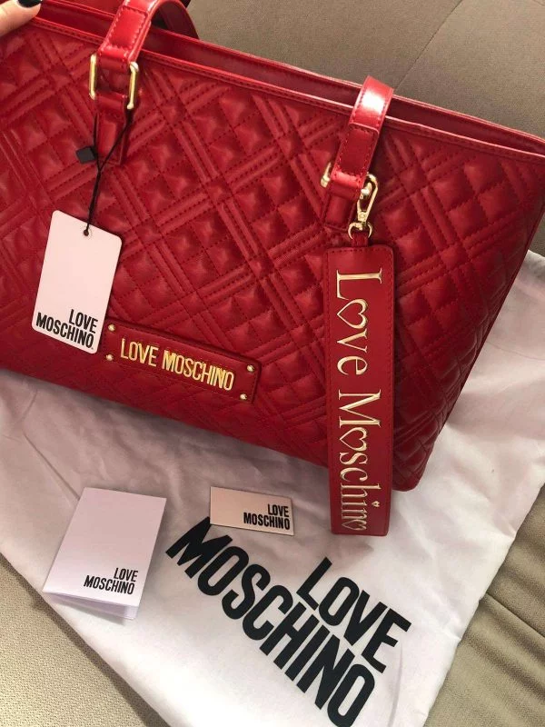 Geantă de umăr Love Moschino | Roșu, Piele ecologică - Image 4