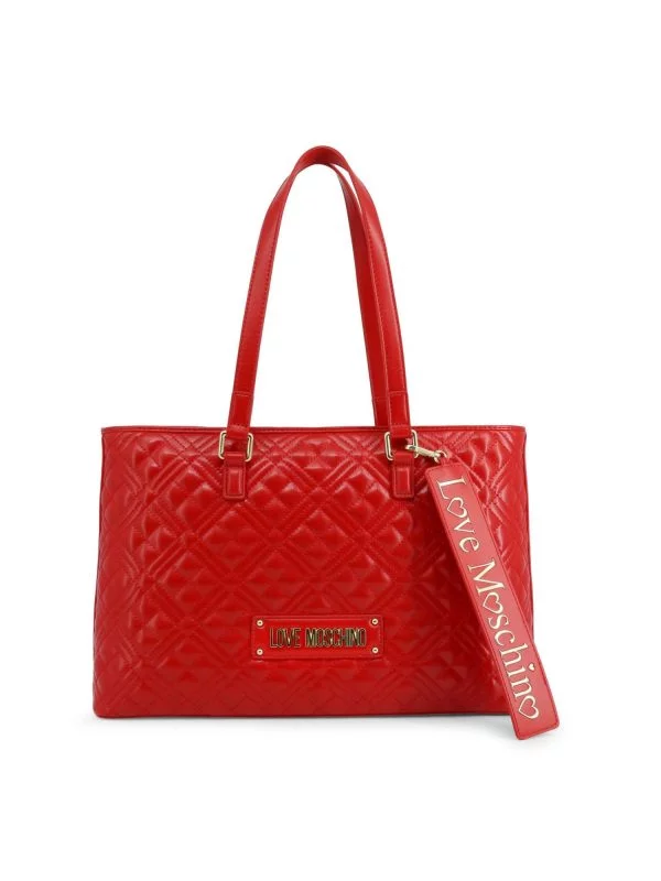 Geantă de umăr Love Moschino | Roșu, Piele ecologică