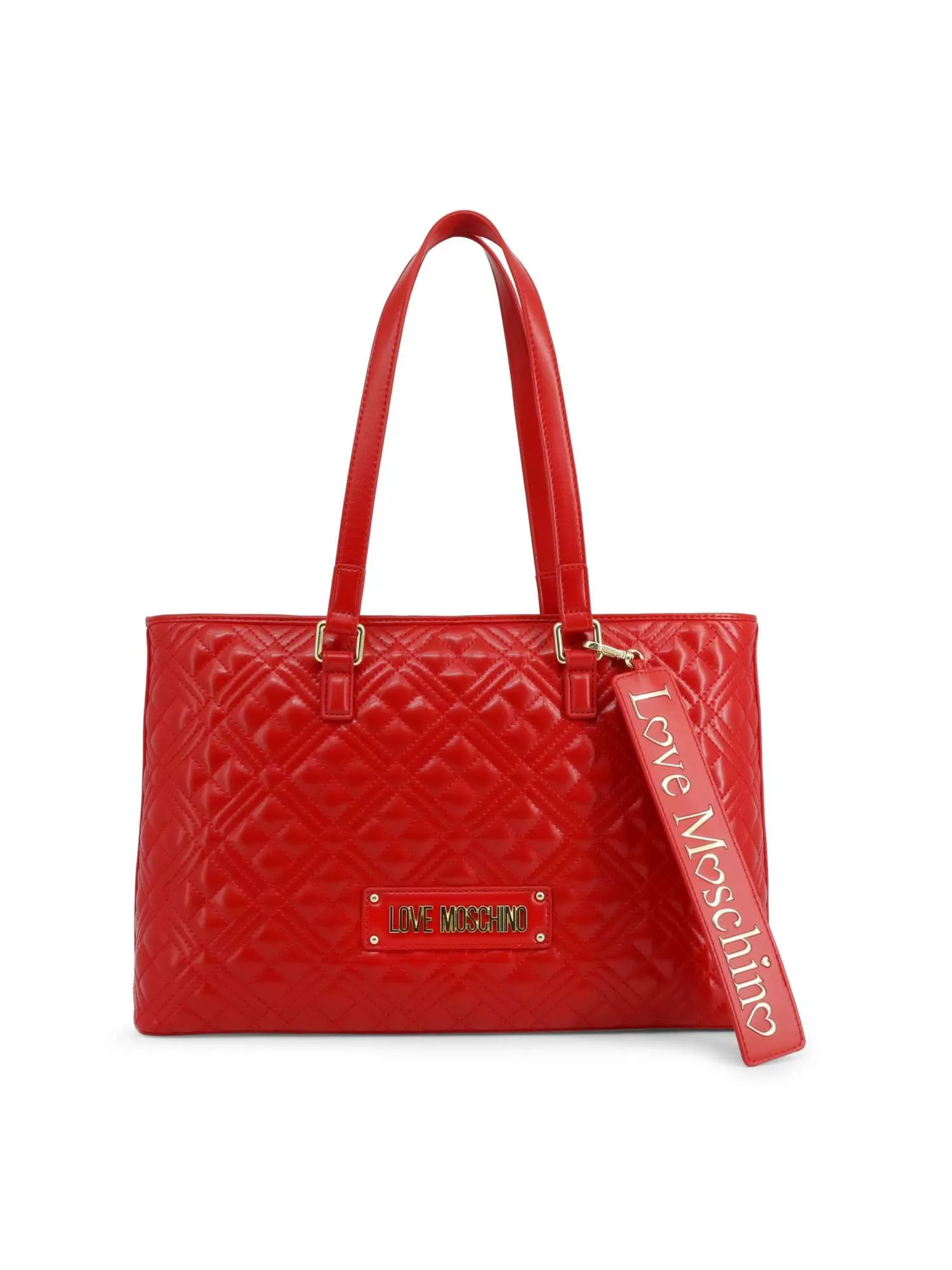 Geantă de umăr Love Moschino | Roșu, Piele ecologică