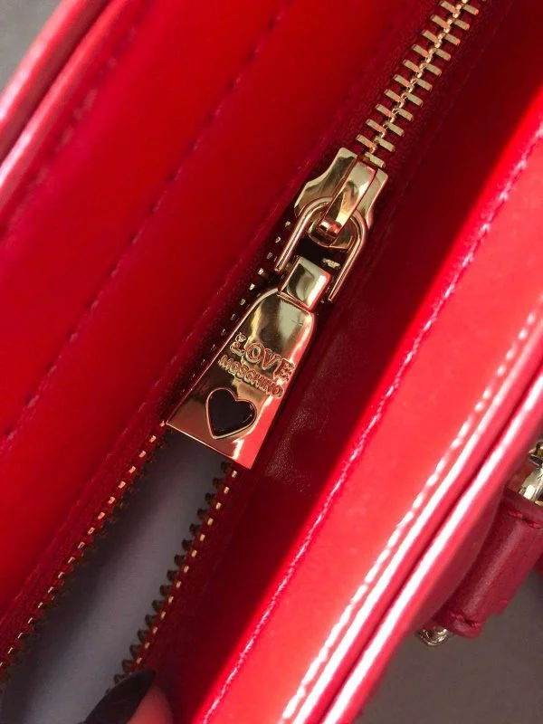 Geantă de umăr Love Moschino | Roșu, Piele ecologică - Image 7