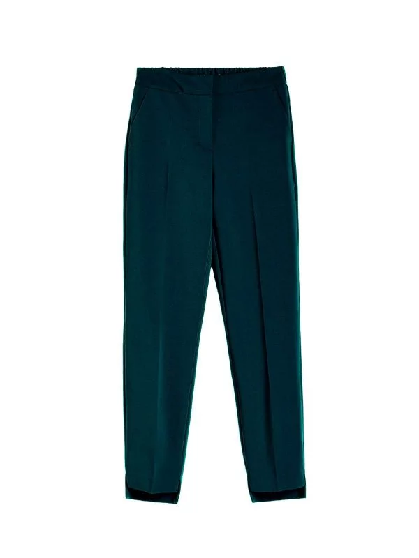 Pantaloni Reserved | Verde, Lungi, Poliester