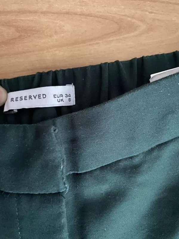 Pantaloni Reserved | Verde, Lungi, Poliester - Image 4