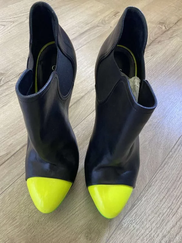 Ghete Casadei EU 37 | Negru, Piele naturală - Image 2