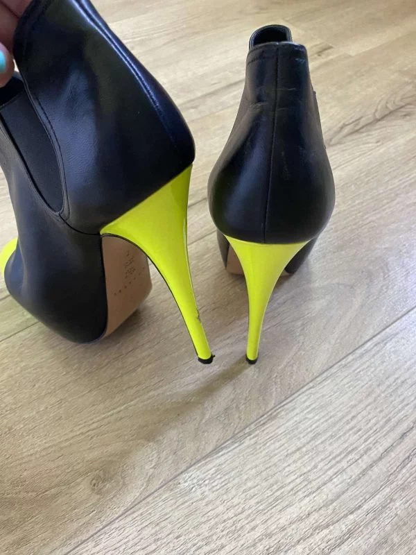Ghete Casadei EU 37 | Negru, Piele naturală - Image 3