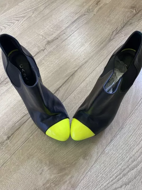 Ghete Casadei EU 37 | Negru, Piele naturală - Image 4