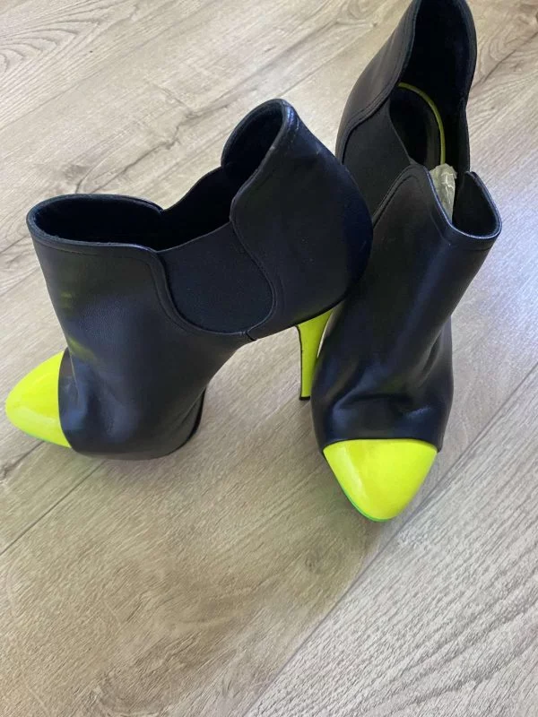 Ghete Casadei EU 37 | Negru, Piele naturală - Image 5
