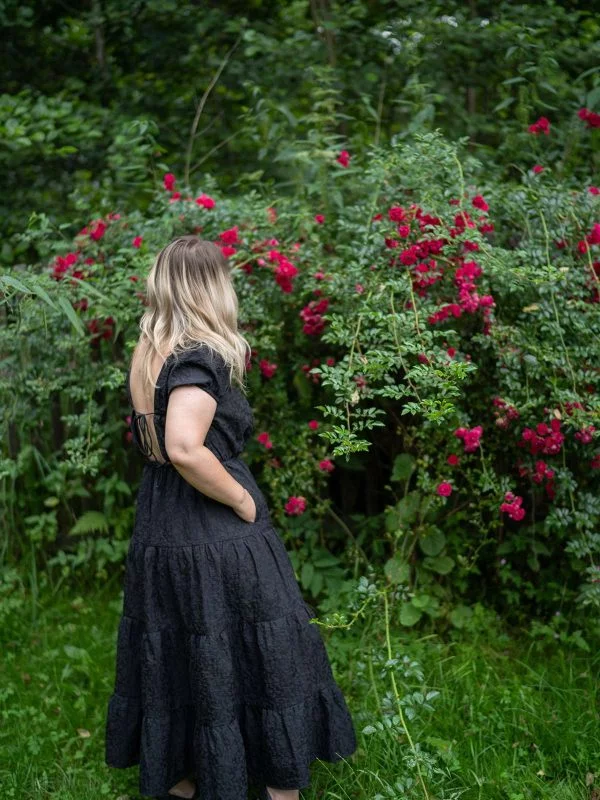 Rochie casual & Other Stories XS | Negru, Maxi, Fără mâneci, Volane, Bumbac - Image 8