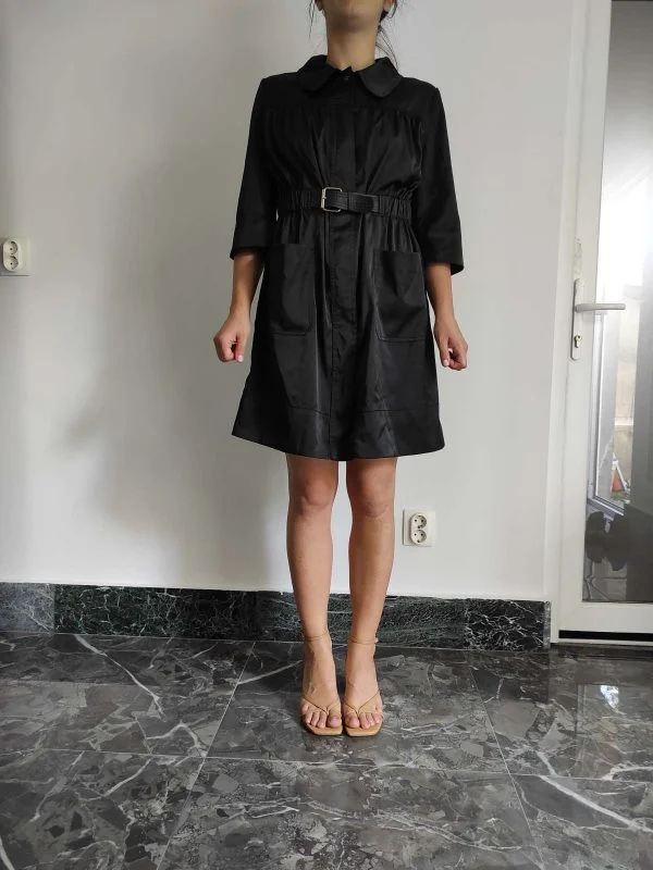 Rochie casual DKNY M | Negru, Mini, Bumbac - Image 3