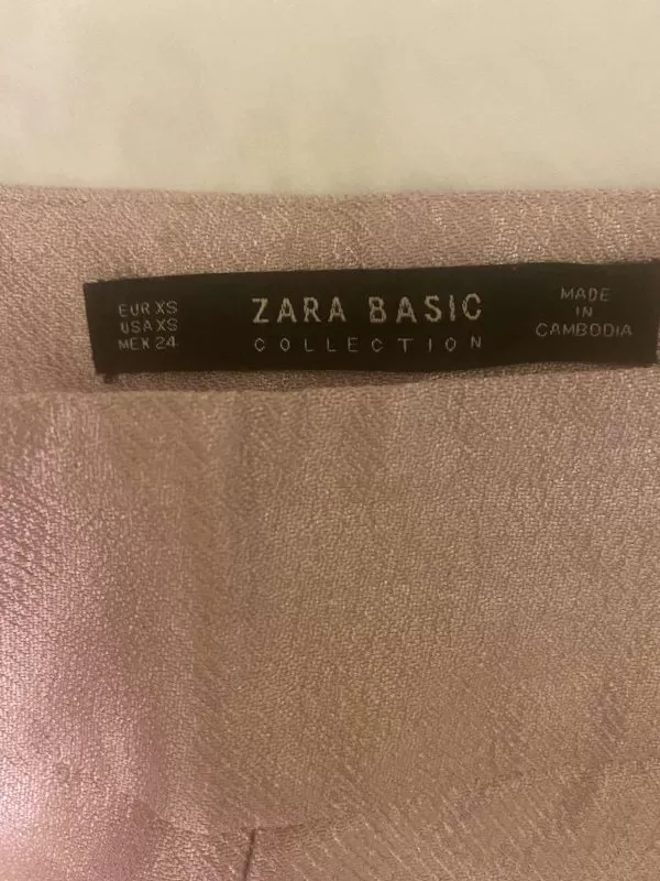 Pantaloni Zara XS | Roz, Lungi, Poliester - Image 6