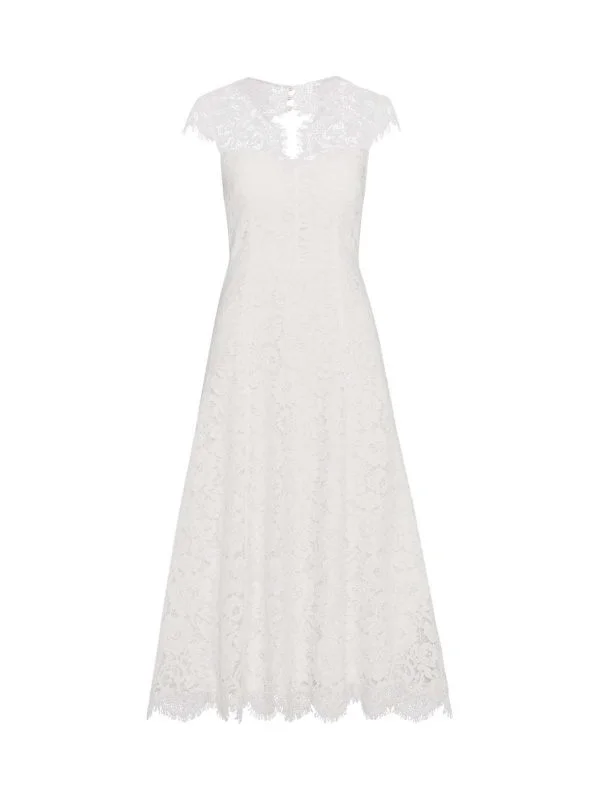 Rochie de seară Ivy & Oak S | Alb, Midi, Bumbac