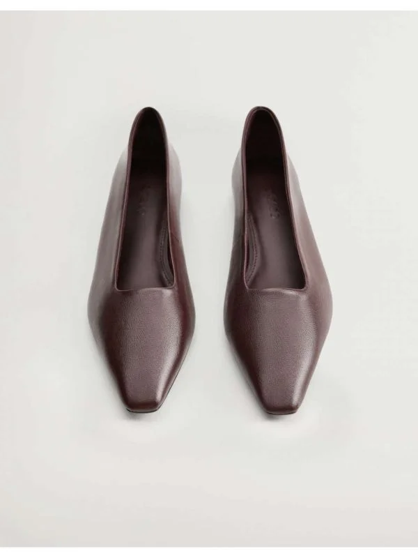 Balerini Mango EU 38 | Burgundy, Piele naturală - Image 2