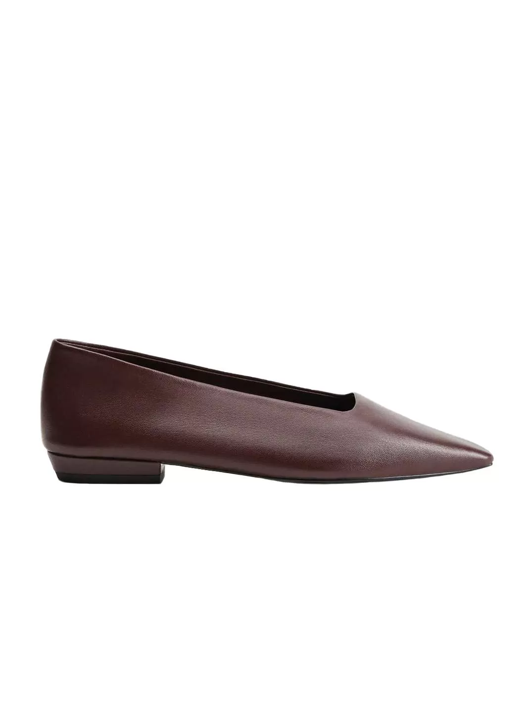 Balerini Mango EU 38 | Burgundy, Piele naturală