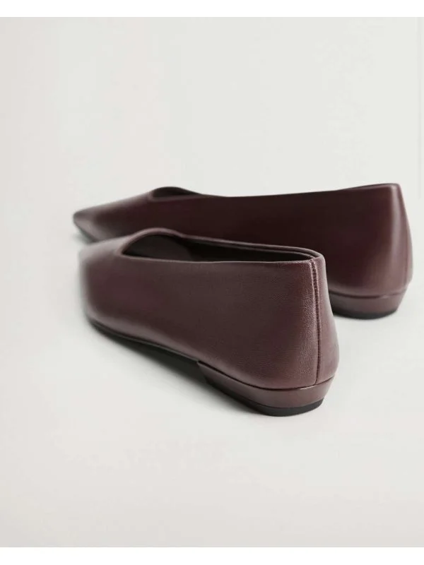 Balerini Mango EU 38 | Burgundy, Piele naturală - Image 4