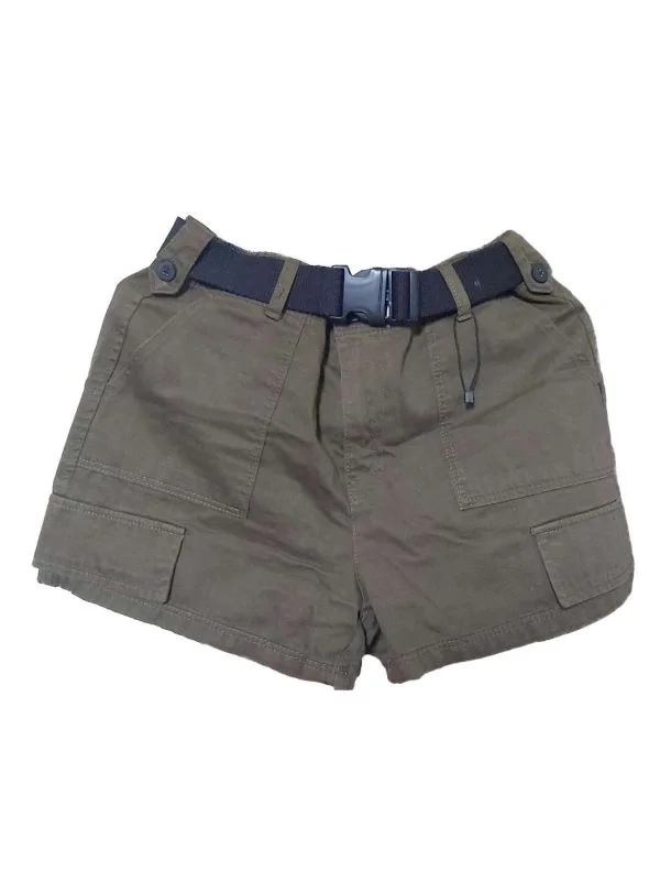 Pantaloni Bershka EU 38 | Khaki, Scurți, Poliester