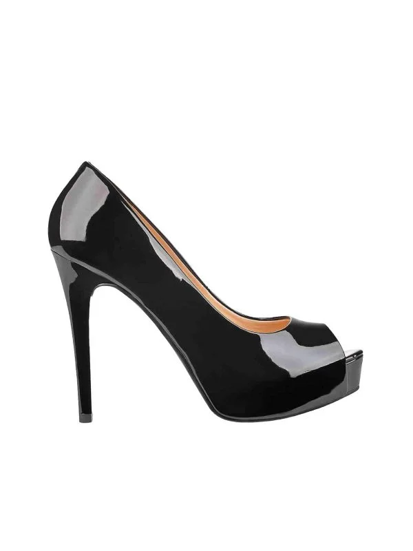 Pantofi cu toc înalt Guess EU 37.5 | Negru, Piele naturală
