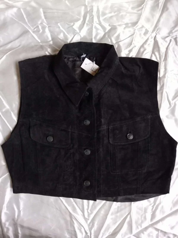 Vestă LUBELLO L | Negru, Fără glugă, Piele întoarsă Suede - Image 2