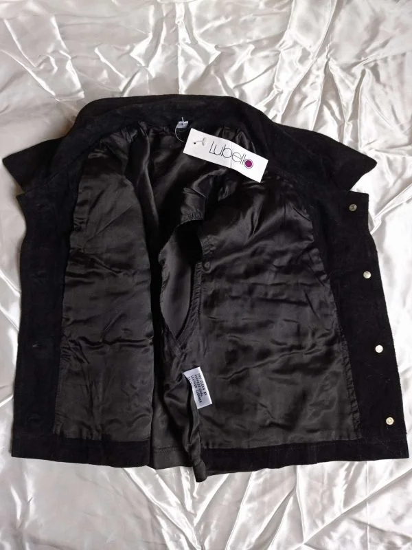 Vestă LUBELLO L | Negru, Fără glugă, Piele întoarsă Suede - Image 5