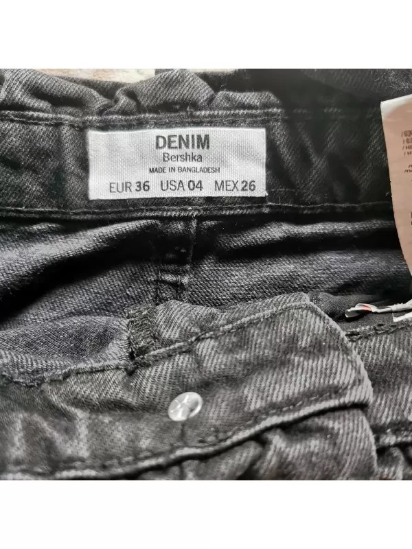 Fustă Bershka EU 36 | Negru, Mini, Denim - Image 7