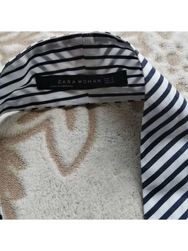 Top Zara S | Alb, Normal, Bumbac - Image 5
