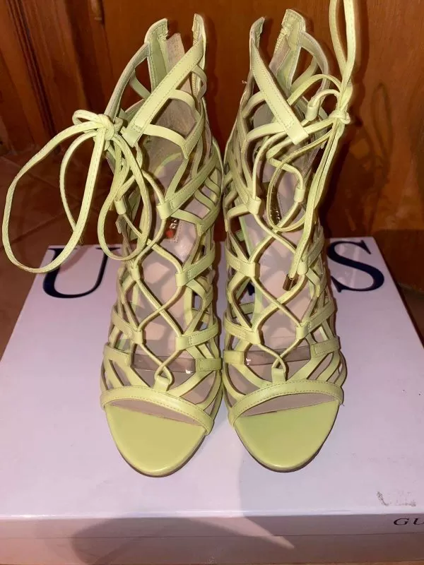 Sandale cu toc Guess EU 38 | Verde mentă, Piele ecologică - Image 2