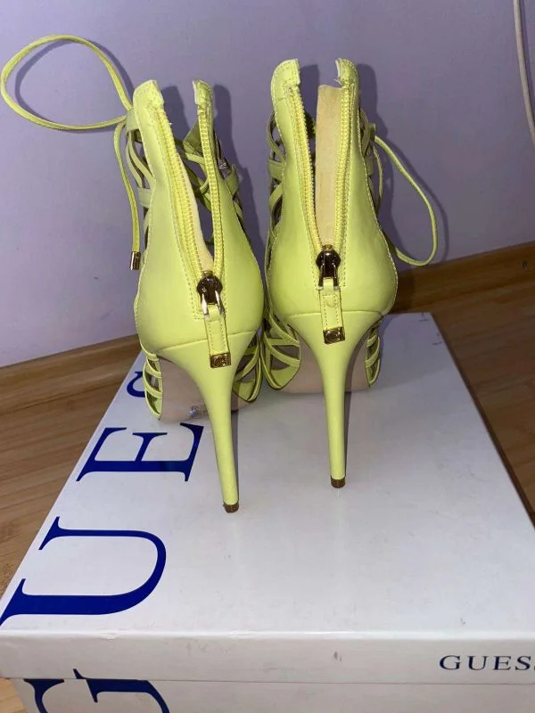 Sandale cu toc Guess EU 38 | Verde mentă, Piele ecologică - Image 3