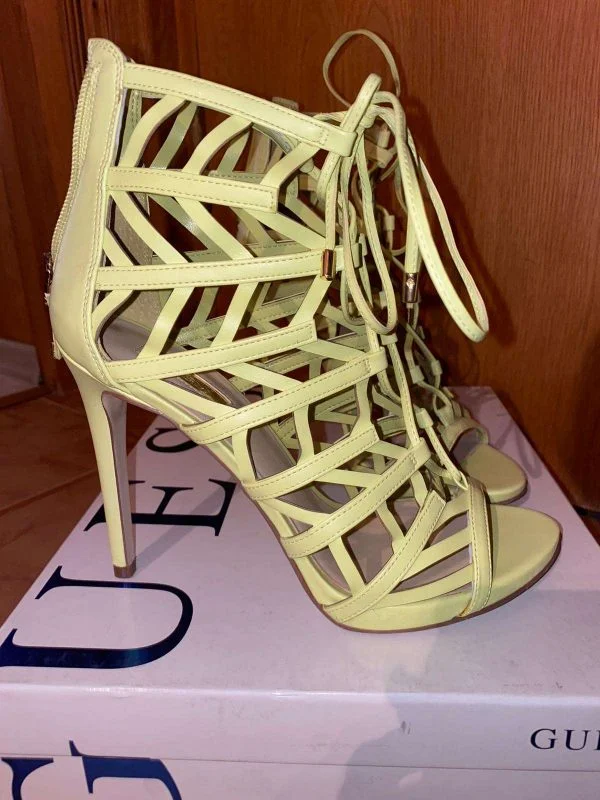 Sandale cu toc Guess EU 38 | Verde mentă, Piele ecologică - Image 7