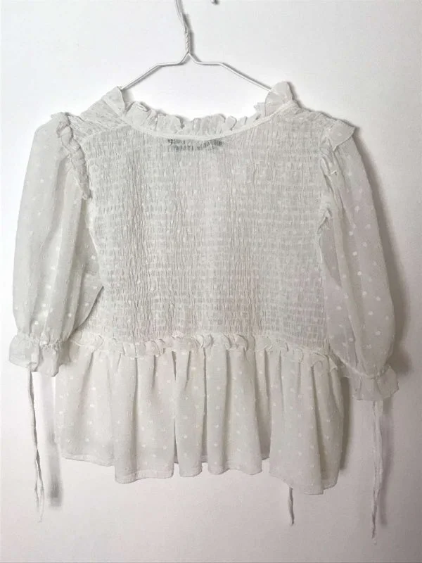 Bluză Zara S | Alb, Normal, Poliester - Image 3