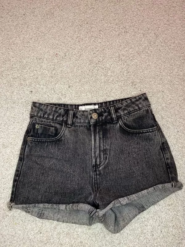 Blugi Mango EU 34 | Gri, Scurți, Denim - Image 2
