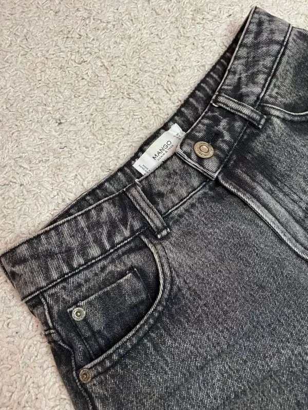 Blugi Mango EU 34 | Gri, Scurți, Denim - Image 4